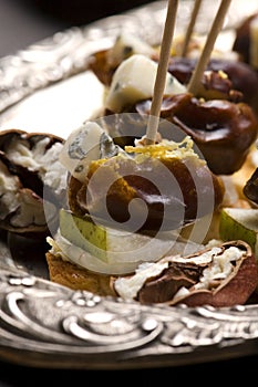 Appetizer Plate with Dactyl and Cheese