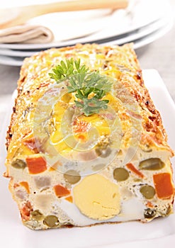 Appetizer, vegetable cake/terrine