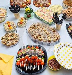 Appetizer at wedding table