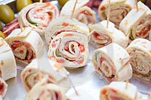 Appetizers at wedding table