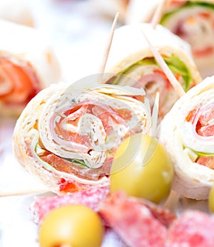 Appetizers at wedding table