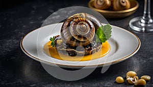 Appetizing Escargot in a plate