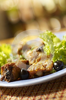 Appetizing pork-grill