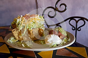 Appetizing Taco Salad with Fresh Dips