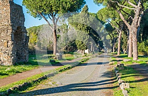 The Appian Way Appia Antica in Rome. photo