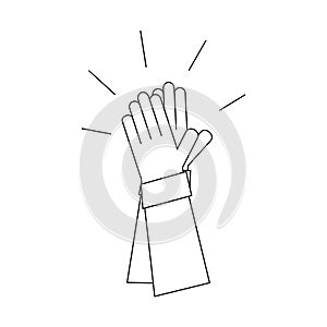 Applause. Hands clap. Vector illustration,