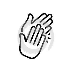 Black line icon for Applause, bravado and cheer