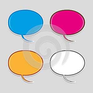 Text balloon for comic, vector illustration
