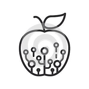 Apple AI Automation line icon