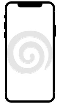 Apple android mobile phone outline