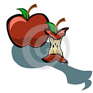 Apple and apple core