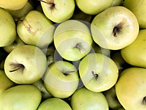 Apple, apples, sweet, sour, tasty and juicy delicious yellow, green colored fruit, fresh, raw and ripe, food