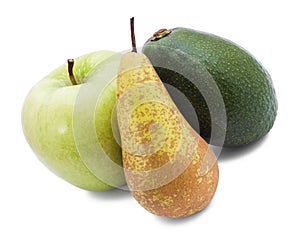 Apple with avocado and pear