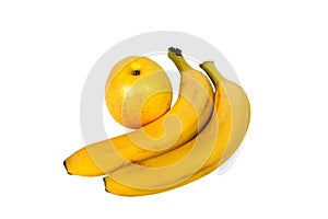 Apple banana isolated