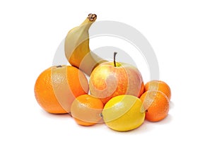 Apple banana orange mandarin lemon fruits