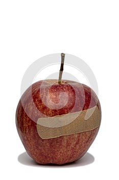 An Apple With A Bandage