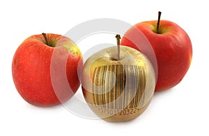 Apple with bar code