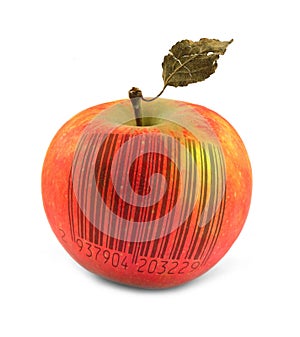 Apple with bar code