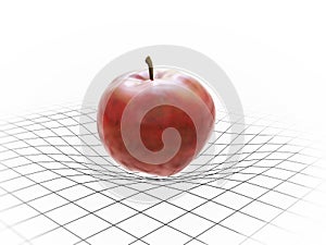 Apple bending spacetime