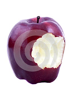 Apple with bite taken out