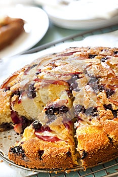Apple and Blueberry Cake