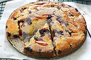 Apple and Blueberry Cake
