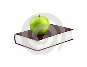 Apple on a book