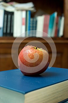 Apple and book photo