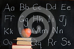 Apple, books, alphabet: education