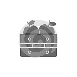 Apple, box, farm icon. Simple vector agriculture icons for ui and ux, website or mobile application