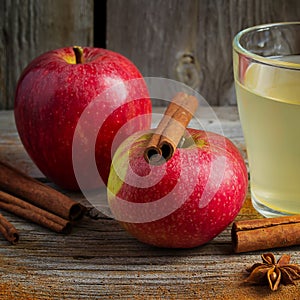 Apple cider, cinnamon sticks and star anise