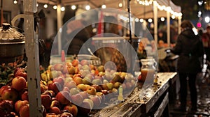 Apple cider and hot chocolate stands pop up on street corners providing a warm and festive treat for trickortreaters