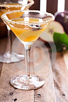 Apple cider martini with star anise