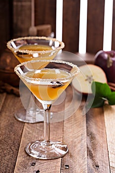 Apple cider martini with star anise