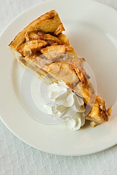 Apple and cinnamon cake with chantilly cream