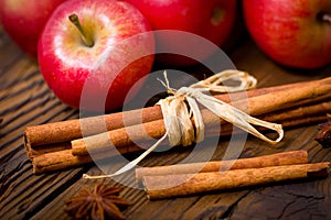 Apple and cinnamon photo