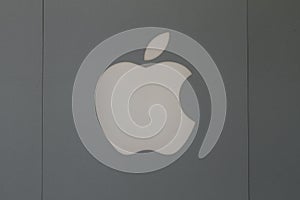 Apple Company Logo with grey dark background