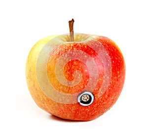 Apple with a connector
