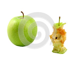 Apple and core of apple