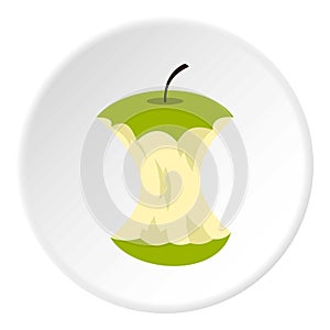Apple core icon circle