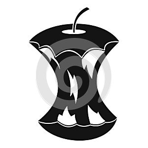 Apple core icon, simple style