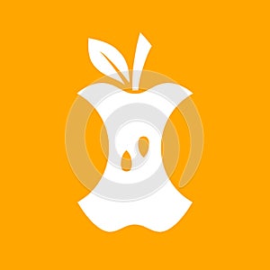 Apple core vector icon