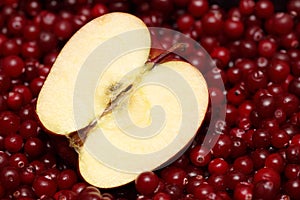 Apple and cranberries.