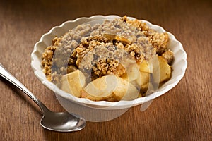 Apple Crisp or Apple Crumble in a Bowl