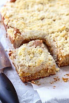 Apple Crumb Bars with Caramel