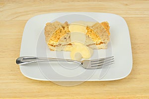 Apple crumble and custard