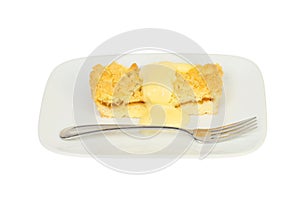 Apple crumble and custard