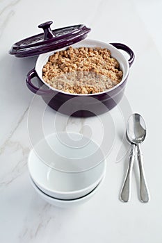 Apple crumble for two vertical