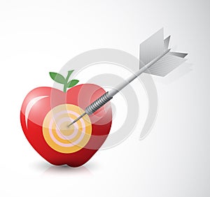Apple, dart and target illustration design
