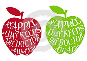 An apple a day, vector